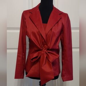 Stunning Samuel Dong Red Fitted Jacket and Tank EUC